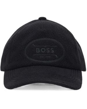 BOSS Logo-Embroidered Cap - Blue