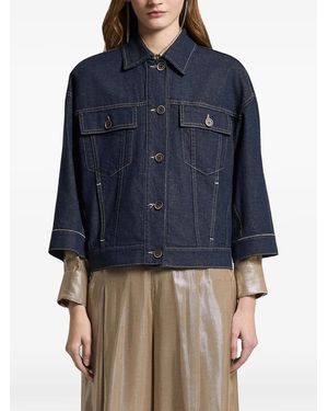 Peserico Flap-Pocket Jacket - Blue
