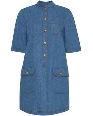 Adam Lippes Lauder Mini Dress - Blue