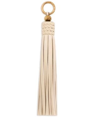 Etro Leather Tassel Charm - White