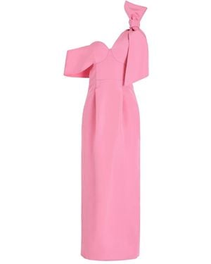 Rosie Assoulin Bow-Detail One-Shoulder Midi Dress - Pink