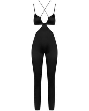 Maison Close French Kiss Strappy Jumpsuit - Black