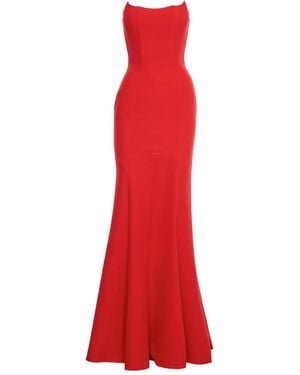V:PM ATELIER Schulterfreies Kleid - Rot