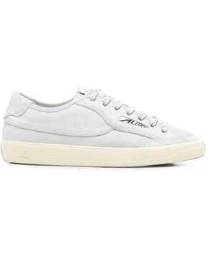 Autry Logo-Print Suede Trainers - White