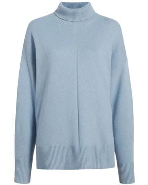 Another Tomorrow Kaschmir-Rollkragenpullover Mit Nahtdetail - Blau