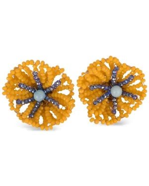Rosantica Codette Beaded Earrings - Orange