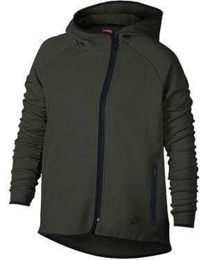 Nike Tech Fleece Oversized Zip-Up Cape Hoodie - Gray