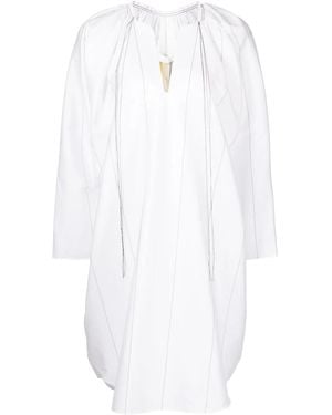 Litkovskaya Striped Stretch-Cotton Dress - White