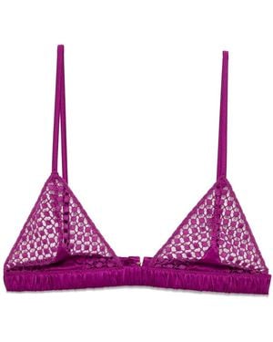 Kiki de Montparnasse Pointelle Soft Bra - Purple