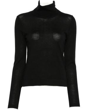 EMERSON RENALDI Gerippter Rollkragenpullover - Schwarz