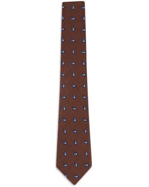 ZEGNA Paisley-Patterned Tie - Brown