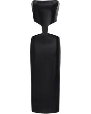 Lika Vestido Con Aberturas - Negro