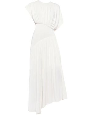 Rabanne Textured Ruched Asymmetric Dress - White