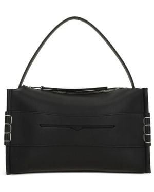 JW Anderson Contrast-Stitch Shoulder Bag - Black