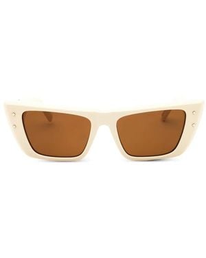 MCM Cat-Eye Frame Studded Sunglasses - White