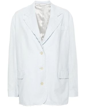 Acne Studios Single-Breasted Blazer - White