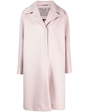 Herno Single-Breasted Wool-Blend Coat - Pink