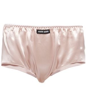 Miu Miu Bragas con parche con logo - Rosa