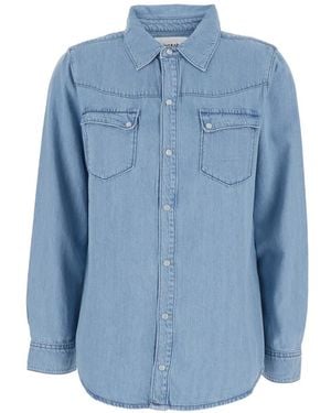 Ba&sh Adali Button-Front Denim Shirt - Blue