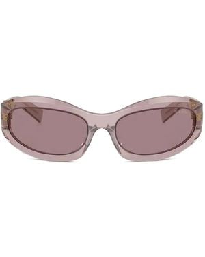 Miu Miu Lunettes De Soleil Glimpse À Monture Sculptée - Rose