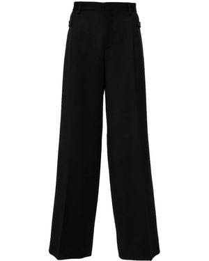 Moschino Pantaloni Sartoriali Con Pieghe - Nero
