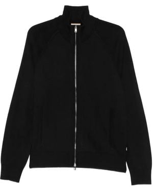 BOSS Pull Zippé À Manches Raglan - Black