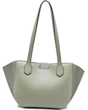 Karl Lagerfeld Leather Tote Bag - Gray