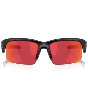 Oakley Thinlink Half-Rim Rectangle-Frame Sunglasses - Red