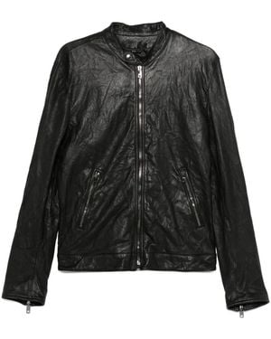 Dolce & Gabbana ジップアップ レザージャケット - ブラック