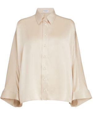 Brunello Cucinelli Long-Sleeved Shirt - Natural