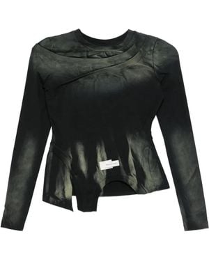 Feng Chen Wang Panelled Asymmetric T-Shirt - Black