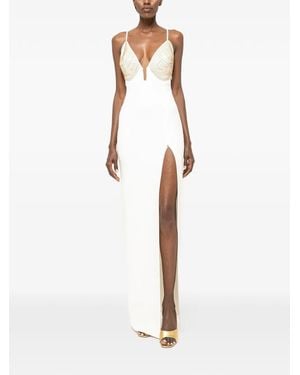 Nissa Fringe-Detail Maxi Dress - White