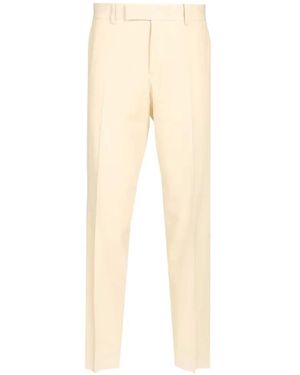 Fendi Wool Gabardine Pants - Natural