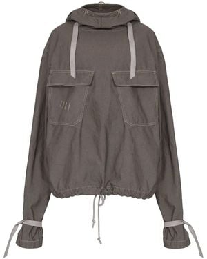 Maison Margiela フーデッド デニムジャケット - グレー