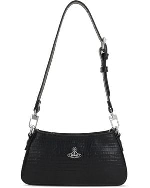 Vivienne Westwood Tasha Schultertasche Mit Kroko-Prägung - Schwarz