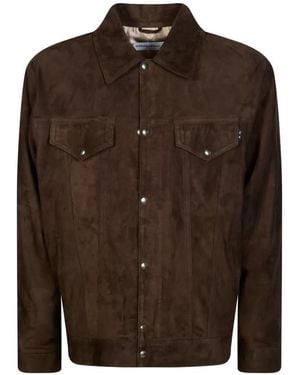 Department 5 Buttoned Suede Jacket - Brown