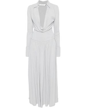 AYA MUSE Draped Maxi Dress - White