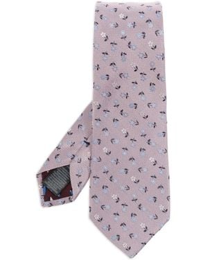 Paul Smith Zijden Stropdas Met Jacquard - Paars