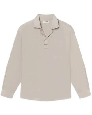 FRAME Long-Sleeve Polo Shirt - White