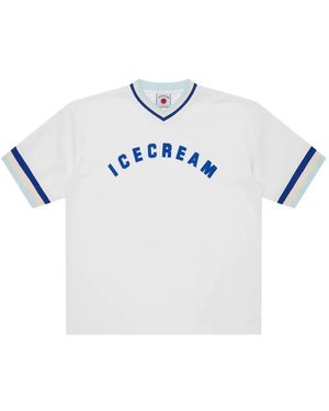 ICECREAM V-Neck T-Shirt - White
