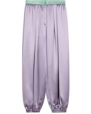Valentino Garavani Silk Pants - Purple