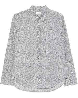 Marc O' Polo Floral-Print Long-Sleeve Shirt - Grey