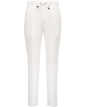 Isaia Hose Mit Kordelzug - Weiß