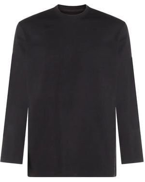 Y-3 Logo-Print Long-Sleeve T-Shirt - Black