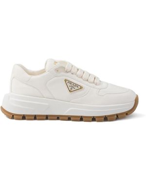 Prada Prax 01 Leather Trainers - White