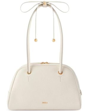 Furla Dome Leather Tote Bag - White