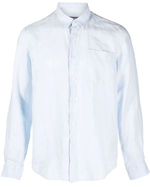 Vilebrequin Caroubis Long-Sleeved Linen Shirt - White