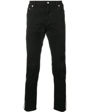 Dolce & Gabbana Contrasting Side Stripes Jeans - Black