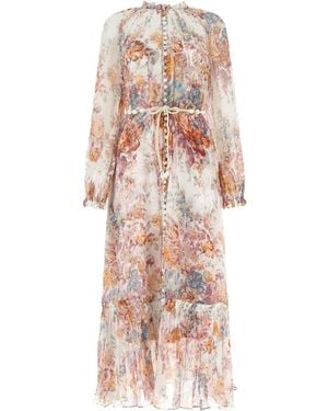 Zimmermann Printed Maxi Dress - White