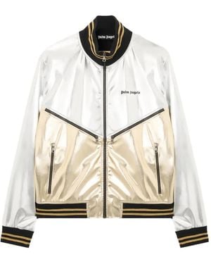 Palm Angels Laminated Coated Track Jacket - Natural